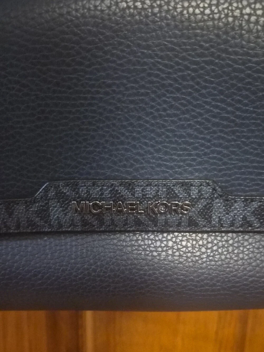 Michael Kors Navy Leather Messenger Crossbody - Picture 2 of 7